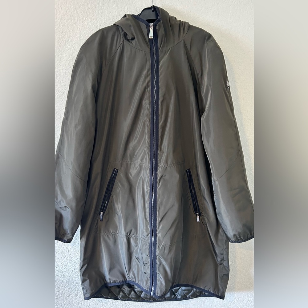 MICHAEL‎ KORS Long Jacket Coat Parka Hooded Womens Olive Green Size L
